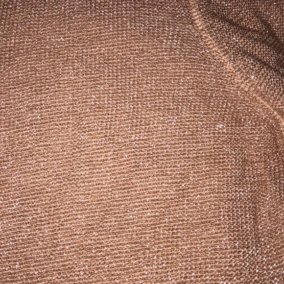 Glittery Rose Gold Cropped Cardigan - Picture 2 of 5